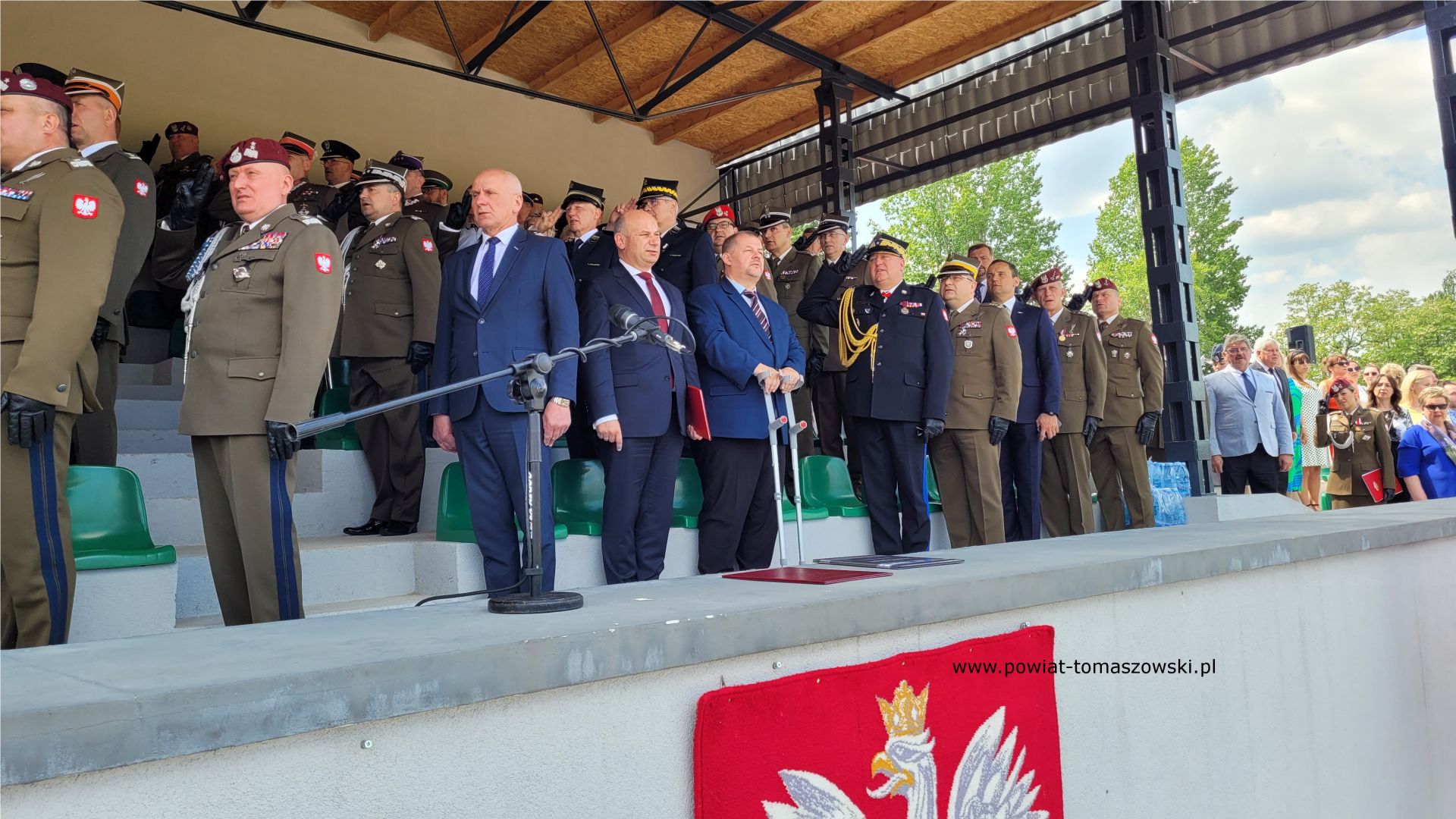 Na zdjęciu: uczestnicy święta 25 Brygady Kawalerii Powietrznej, kt&oacute;re odbyło się w&nbsp;środę, 7 czerwca 2023 roku, na&nbsp;stadionie wojskowym 25 Brygady Kawalerii Powietrznej w&nbsp;Tomaszowie Mazowieckim