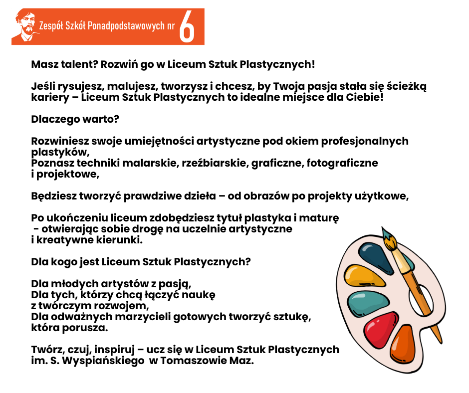 Na zdjęciu: Oferta edukacyjna w roku szkolnym 2024/2025 w ZSP nr 6