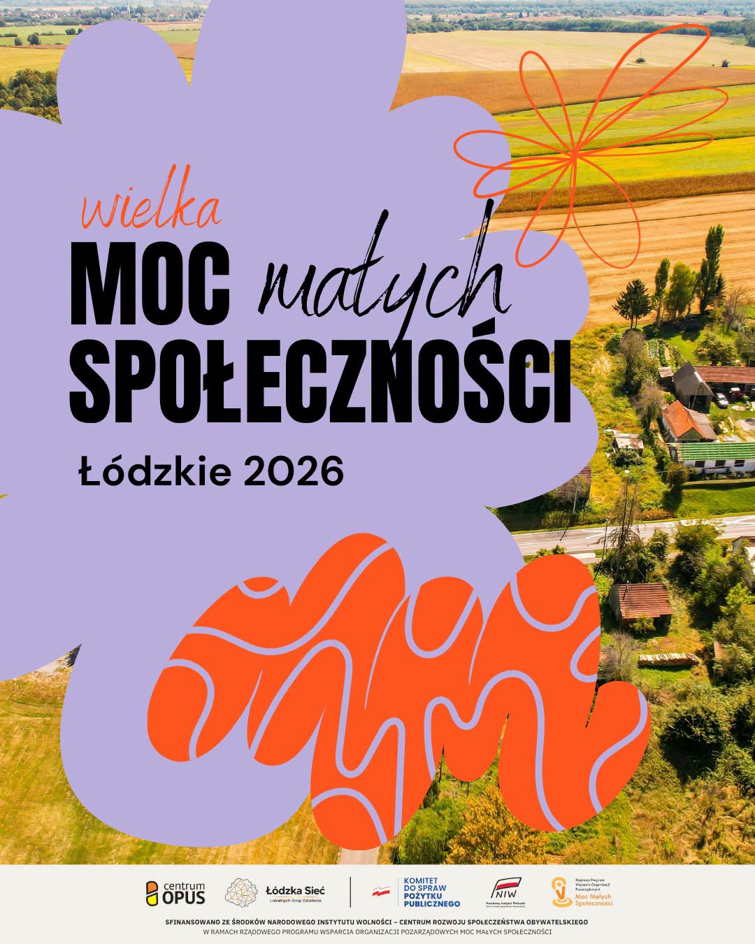 plakat promujący konkurs Moc Małych Społeczności