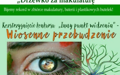 Na zdjęciu: plakat informujący o akcji pn. „Drzewko za makulaturę”, który już po raz trzeci odbędzie się w Powiatowym Centrum Animacji Społecznej