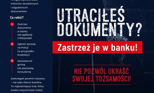 Zdjęcie do Utraciłeś dokumenty? Zastrzeż je w banku!