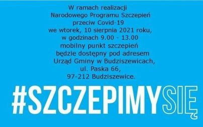 Zdjęcie do  Mobilny punkt szczepień w Budziszewicach