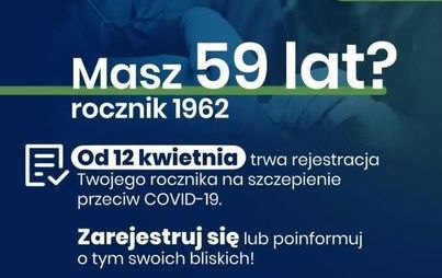 Zdjęcie do Ruszyła rejestracja na szczepienie dla os&oacute;b z rocznika 1962